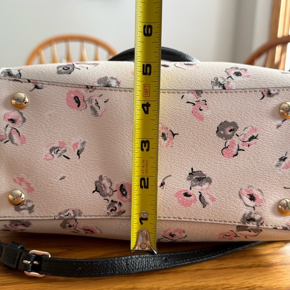 Coach Black and White Floral Satchel - Picture 11 of 14